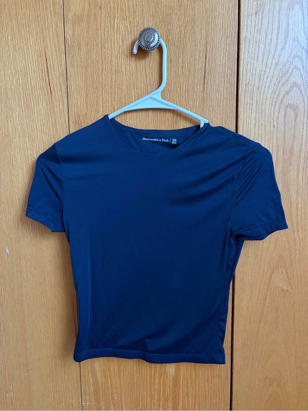 Abercrombie & Fitch Women's Navy seamless Short Sleeve Tee